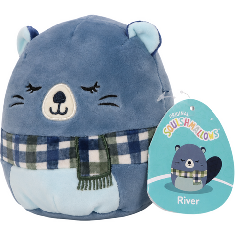 Squishmallows - River the Beaver with Scarf Plush (5