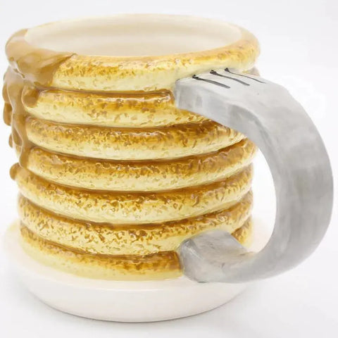 Stack of Pancakes Sculpted Mug Gag Gift (Ceramic, 12 oz.) - Island Dogs