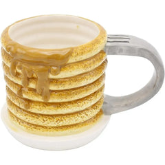 Stack of Pancakes Sculpted Mug Gag Gift (Ceramic, 12 oz.) - Island Dogs