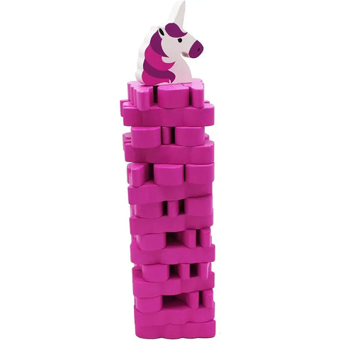 Stack the Unicorn - Dexterity Fantasy Gag Gift Game for Family, Adults, and Children (1+ Players, Ages 6+) - Island Dogs
