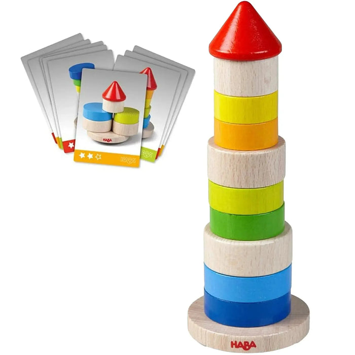 Stacking Game: Wobbly Tower - Dexterity Stacking Board Game for Family, Adults, and Children (1+ Players, Ages 2+) - HABA