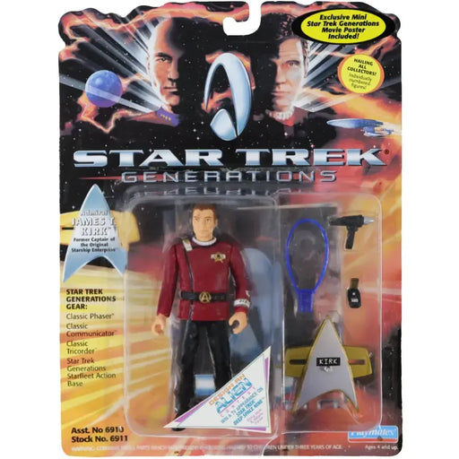 Star Trek: Generations - Admiral James T. Kirk Action Figure (4.75") - Playmates Toys - (1994)