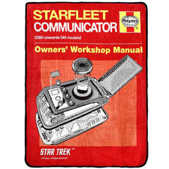 Star Trek - Starfleet Communicator Owners Manual Plush Throw Blanket (45"x60") - Bioworld