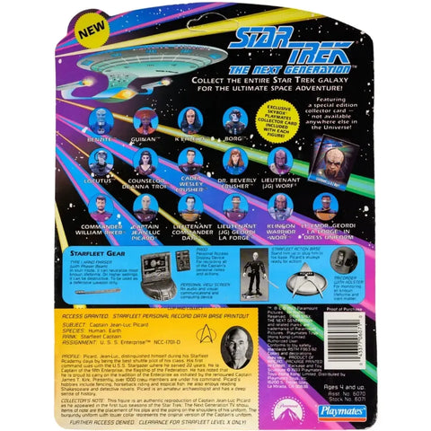 Star Trek: The Next Generation - Captain Jean-Luc Picard Action Figure with SkyBox Collector Card (4.5