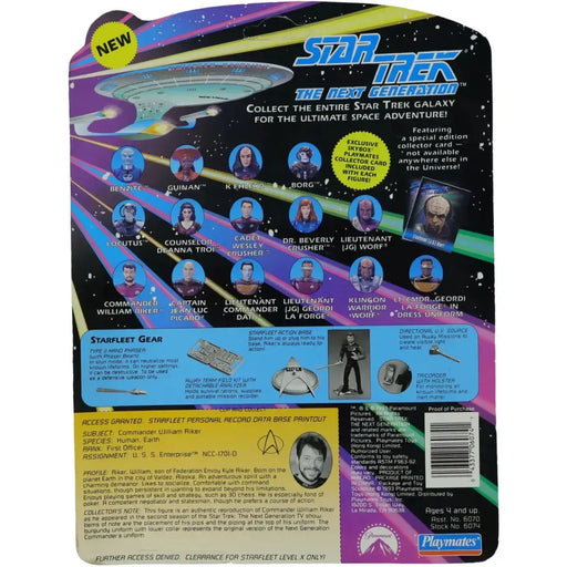 Star Trek: The Next Generation - Commander William T. Riker Action Figure (4.5") - Playmates Toys - (1992)