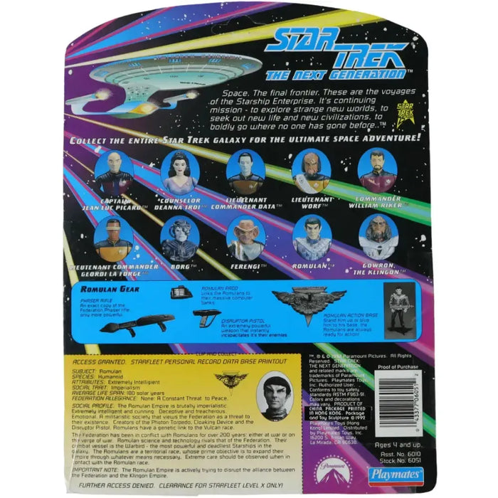 Star Trek: The Next Generation - Romulan Action Figure (4.5") - Playmates Toys - (1992)