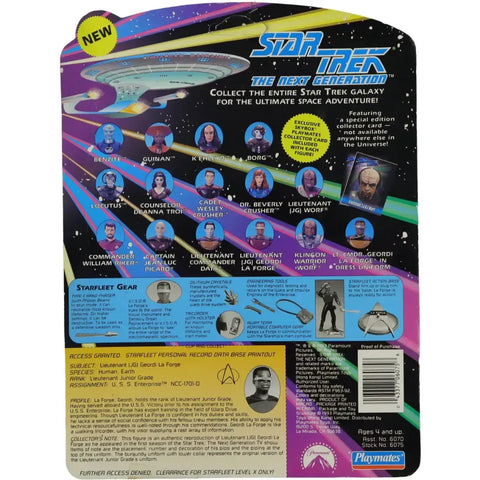 Star Trek: The Next Generation [Season 1] - Lieutenant (Junior Grade) Geordi La Forge Action Figure with SkyBox Collector Card (4.5
