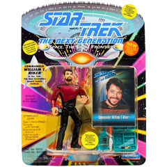 Star Trek: The Next Generation [Season 2] - Commander William T. Riker Action Figure with SkyBox Collector Card (4.5") - Playmates Toys - Collector Series - (1993)