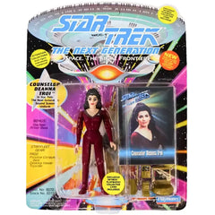 Star Trek: The Next Generation [Season 2] - Counselor Deanna Troi Action Figure with SkyBox Collector Card (4.5") - Playmates Toys - (1993)