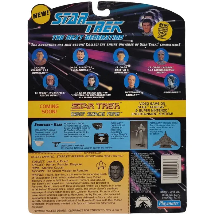Star Trek: The Next Generation [Season 7] - Captain Jean-Luc Picard as a Romulan Action Figure (4.5") - Playmates Toys - Collector Series - (1994)