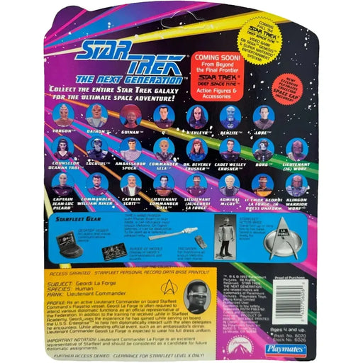 Star Trek: The Next Generation [Season 7] - Dress Uniform Lieutenant Commander Geordi La Forge Action Figure (4.5") - Playmates Toys - Collector Series - (1993)