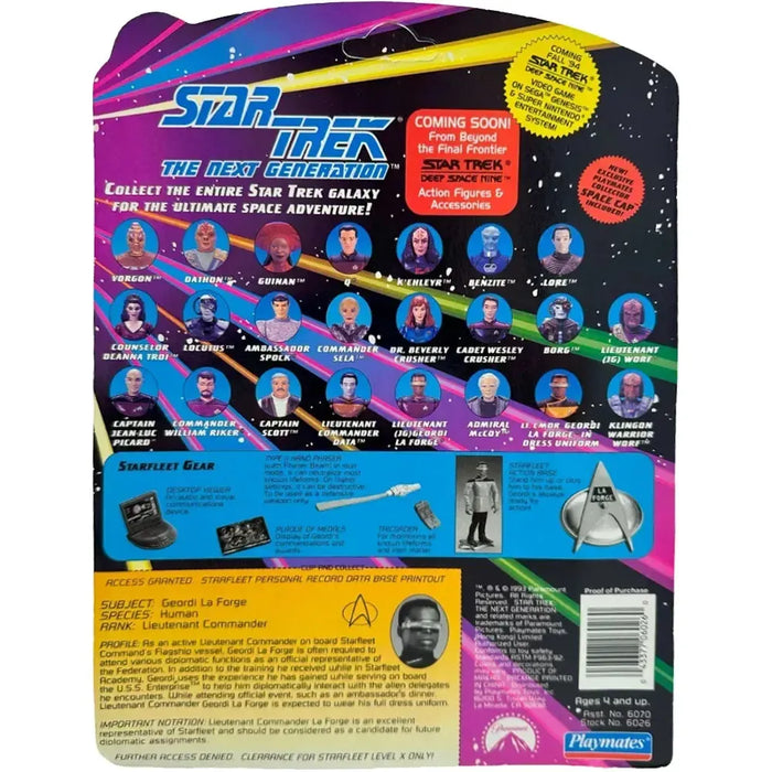 Star Trek: The Next Generation [Season 7] - Dress Uniform Lieutenant Commander Geordi La Forge Action Figure (4.5") - Playmates Toys - Collector Series - (1993)