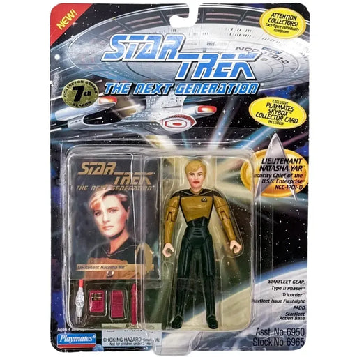 Star Trek: The Next Generation [Season 7] - Lieutenant Natasha Yar Action Figure with SkyBox Collector Card (4.5") - Playmates Toys - Collector Series - (1994)