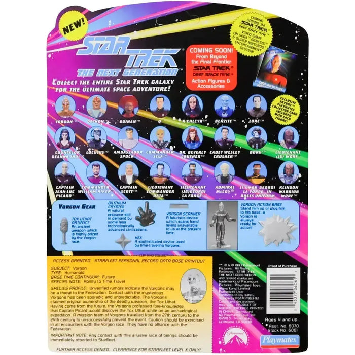 Star Trek: The Next Generation - The Vorgon Action Figure (4.75") - Playmates Toys - Collector Series - (1993)