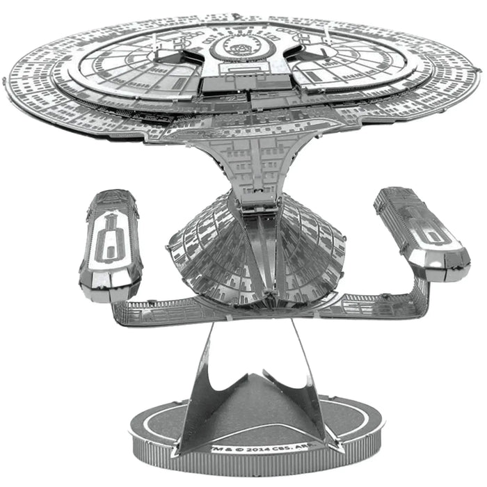 Star Trek: The Next Generation - Unpainted USS Enterprise NCC-1701-D Ship Figure Model Kit (Steel, Moderate Difficulty) - Fascinations - Metal Earth Series