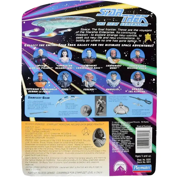 Star Trek: The Next Generation - Worf Action Figure (4.5") - Playmates Toys - (1992)