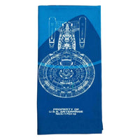 Star Trek - U.S.S. Enterprise Blueprint Tea Towel - Bioworld- Image 1