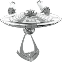 Star Trek - Unpainted USS Enterprise NCC-1701 Ship Figure Model Kit (Steel, Challenging Difficulty) - Fascinations - Metal Earth Series