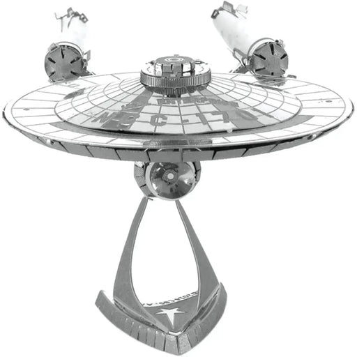 Star Trek - Unpainted USS Enterprise NCC-1701 Ship Figure Model Kit (Steel, Challenging Difficulty) - Fascinations - Metal Earth Series