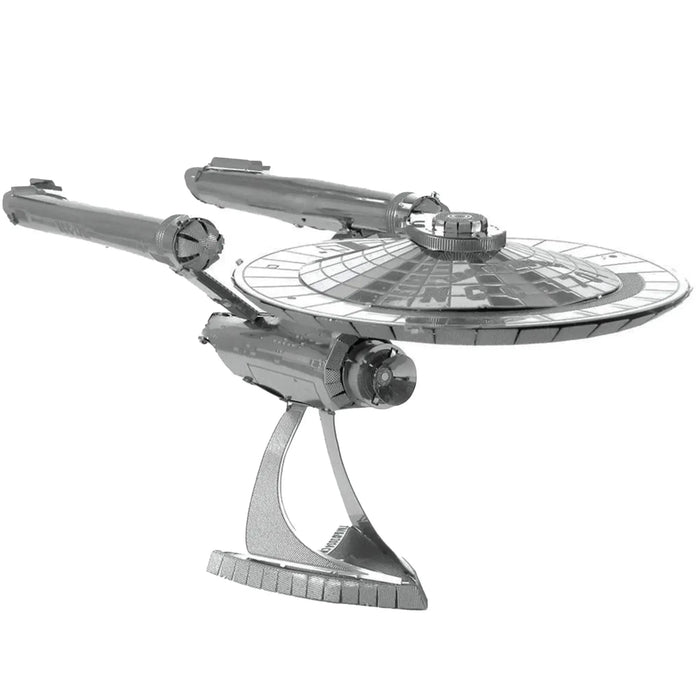 Star Trek - Unpainted USS Enterprise NCC-1701 Ship Figure Model Kit (Steel, Challenging Difficulty) - Fascinations - Metal Earth Series