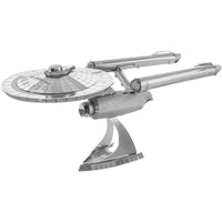 Star Trek - Unpainted USS Enterprise NCC-1701 Ship Figure Model Kit (Steel, Challenging Difficulty) - Fascinations - Metal Earth Series