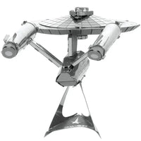 Star Trek - Unpainted USS Enterprise NCC-1701 Ship Figure Model Kit (Steel, Challenging Difficulty) - Fascinations - Metal Earth Series