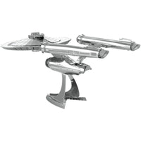 Star Trek - Unpainted USS Enterprise NCC-1701 Ship Figure Model Kit (Steel, Challenging Difficulty) - Fascinations - Metal Earth Series