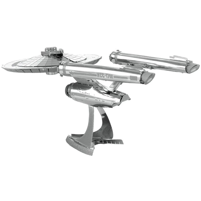 Star Trek - Unpainted USS Enterprise NCC-1701 Ship Figure Model Kit (Steel, Challenging Difficulty) - Fascinations - Metal Earth Series