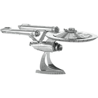 Star Trek - Unpainted USS Enterprise NCC-1701 Ship Figure Model Kit (Steel, Challenging Difficulty) - Fascinations - Metal Earth Series