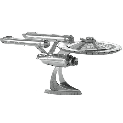Star Trek - Unpainted USS Enterprise NCC-1701 Ship Figure Model Kit (Steel, Challenging Difficulty) - Fascinations - Metal Earth Series - Image 8