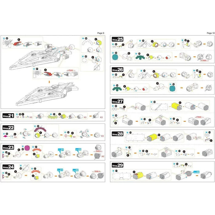 Star Wars - Boba Fett's Starfighter Ship Figure Model Kit (Steel, Challenging Difficulty) - Fascinations - Metal Earth Premium Series