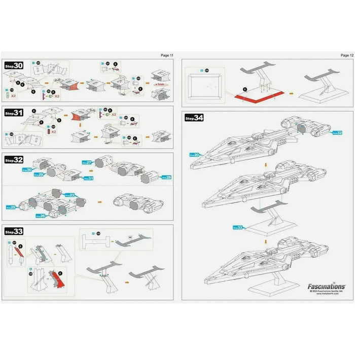 Star Wars - Boba Fett's Starfighter Ship Figure Model Kit (Steel, Challenging Difficulty) - Fascinations - Metal Earth Premium Series