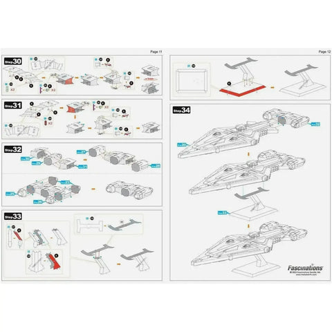 Star Wars - Boba Fett's Starfighter Ship Figure Model Kit (Steel, Challenging Difficulty) - Fascinations - Metal Earth Premium Series - Image 13