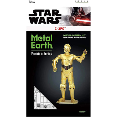 Star Wars - C-3PO 3D Figure Model Kit (Steel, Moderate Difficulty) - Fascinations - Metal Earth Premium Series - (2022)