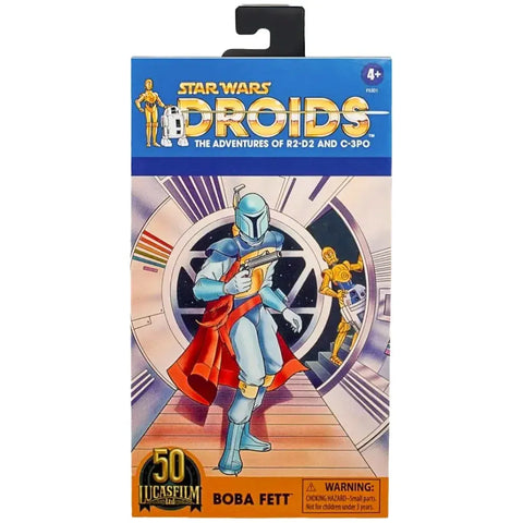 Star Wars: DROIDS [The Adventures of R2-D2 and C-3PO] - Animated Boba Fett Action Figure - Hasbro - Lucasfilm 50th Anniversary Collection - (2021)