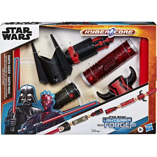 Star Wars - Dark Side Villains Pack Lightsaber Toy Set (Darth Vader & Darth Maul Lightsabers) - Hasbro - Lightsaber Forge: Kyber Core Series