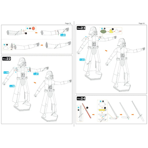 Star Wars - Darth Vader 3D Figure Model Kit (Steel, Moderate Difficulty) - Fascinations - Metal Earth Iconx Premium Series - (2022)