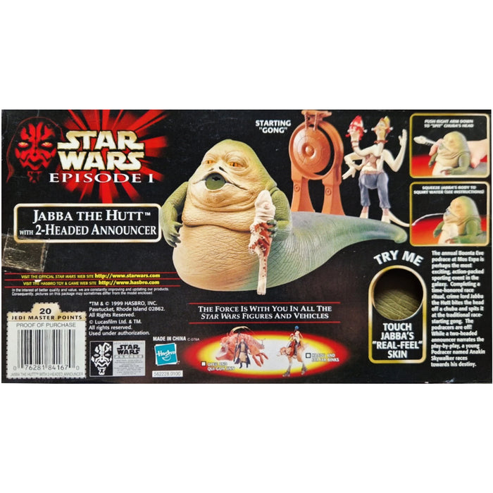 Star Wars: Episode I [The Phantom Menace] - Jabba the Hutt with Exclusive 2-Headed Announcer Creature Figure Set - Hasbro - (1999)