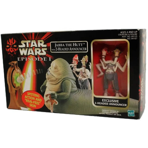 Star Wars: Episode I [The Phantom Menace] - Jabba the Hutt with Exclusive 2-Headed Announcer Creature Figure Set - Hasbro - (1999) - Image 1