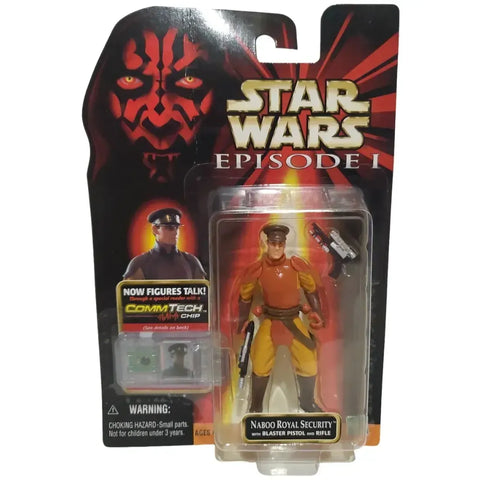 Star Wars: Episode I [The Phantom Menace] - Naboo Royal Security with Blaster Pistol and Rifle Action Figure (3.75