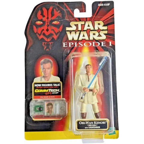 Star Wars: Episode I [The Phantom Menace] - Obi-Wan Kenobi with Lightsaber and Comlink Action Figure (3.75