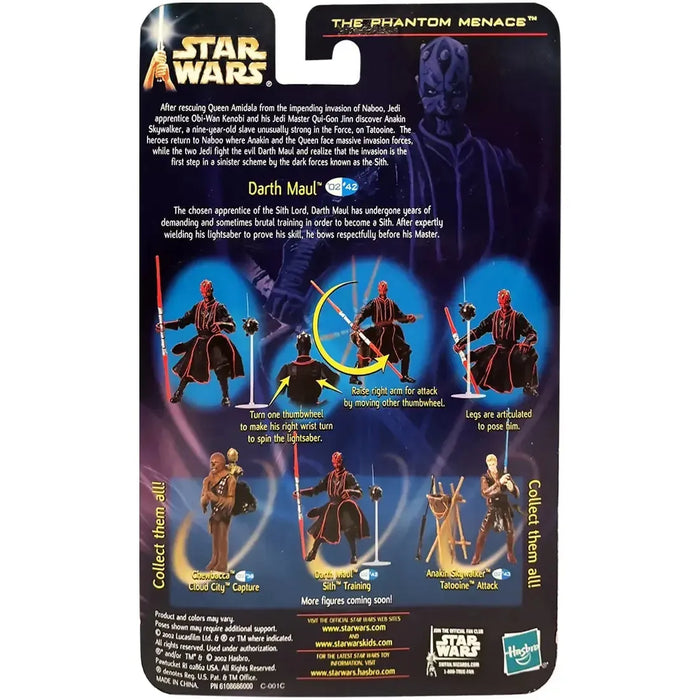 Star Wars: Episode I [The Phantom Menace] - Sith Training Darth Maul Action Figure (3.75") - Hasbro - Collection 1, #42 (2002)