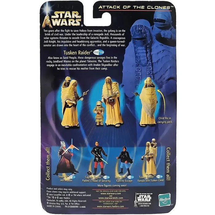 Star Wars: Episode II [Attack of the Clones] - Female Tusken Raider with Tusken Child Action Figure (3.75") - Hasbro - Collection 2, #08 (2002)