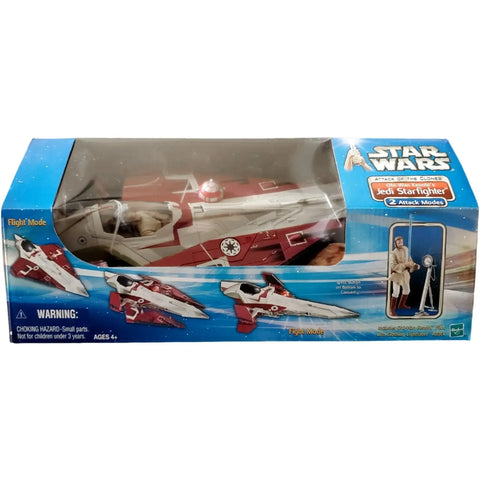 Star Wars: Episode II [Attack of the Clones] - Obi-Wan Kenobi’s Jedi Starfighter Vehicle Figure (2 Attack Modes) - Hasbro - (2002) - Image 1