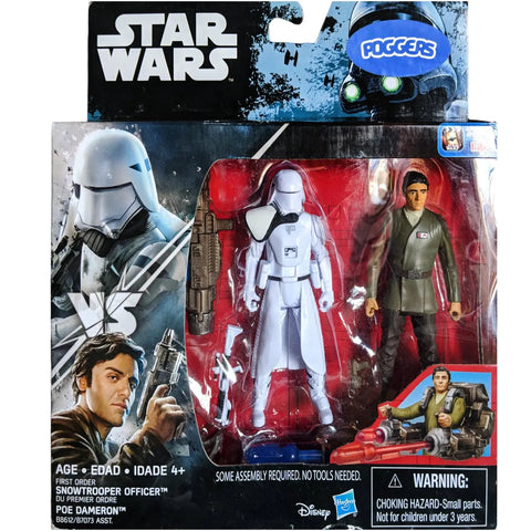 Star Wars - First Order Snowtrooper Officer & Poe Dameron 2-Pack Action Figure Set (3.75
