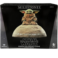 Star Wars - Grogu on Seeing Stone Statue Figure (1:2 Scale, Limited Edition: 1 of 1,000) - Diamond Select Toys [Gentle Giant Ltd.] - Milestones Series - (2021)