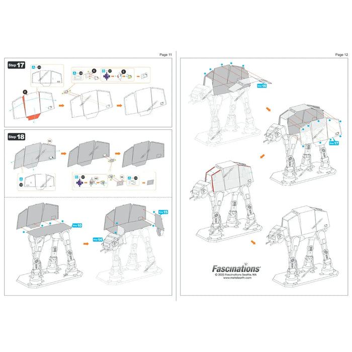 Star Wars - Imperial AT-AT 3D Model Kit (Steel, Moderate Difficulty) - Fascinations - Metal Earth Premium Series - (2022)