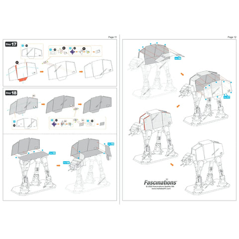 Star Wars - Imperial AT-AT 3D Model Kit (Steel, Moderate Difficulty) - Fascinations - Metal Earth Premium Series - (2022)