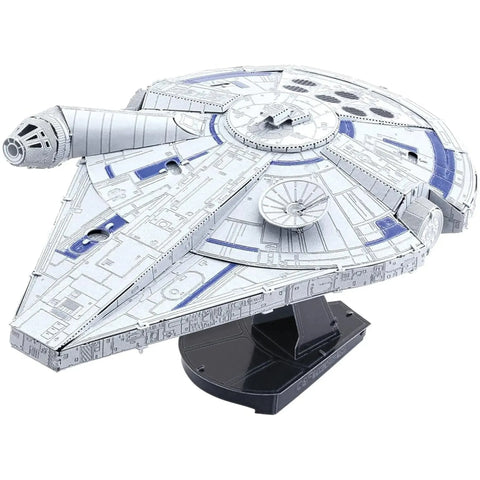 Star Wars - Lando's Millennium Falcon Spacecraft 3D Figure Model Kit (Steel, Hard Difficulty) - Fascinations - Metal Earth Premium Series - (2019)
