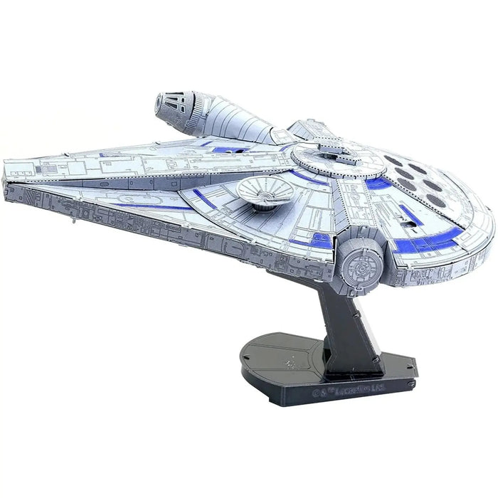Star Wars - Lando's Millennium Falcon Spacecraft 3D Figure Model Kit (Steel, Hard Difficulty) - Fascinations - Metal Earth Premium Series - (2019)